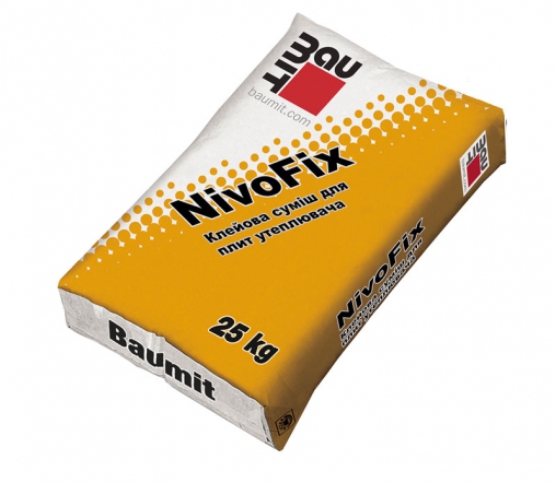 Baumit NivoFix 25кг клей для приклеювання плит з пінополістиролу та мінеральної вати