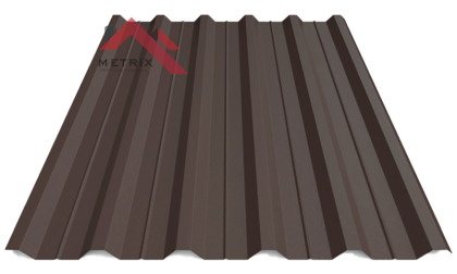 Профнастил пк-35 матовый темно коричневый 8019