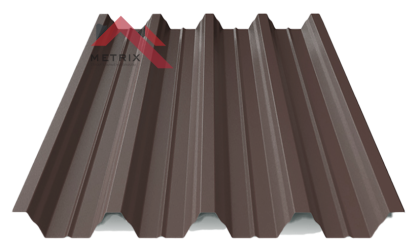 профнастил пк-57 матовый темно коричневый