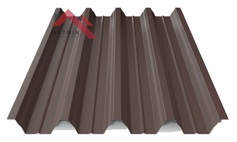 профнастил пк-57 матовый темно коричневый